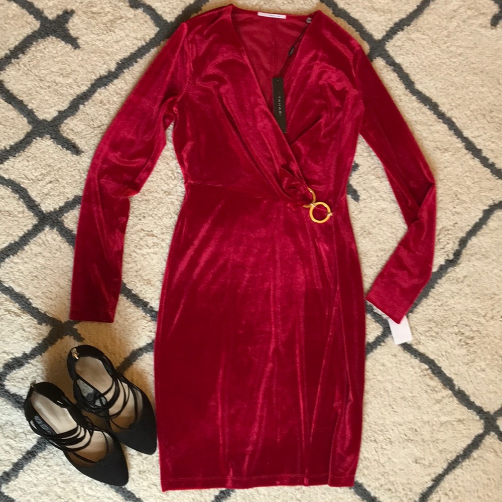 T Tahari velvet dress